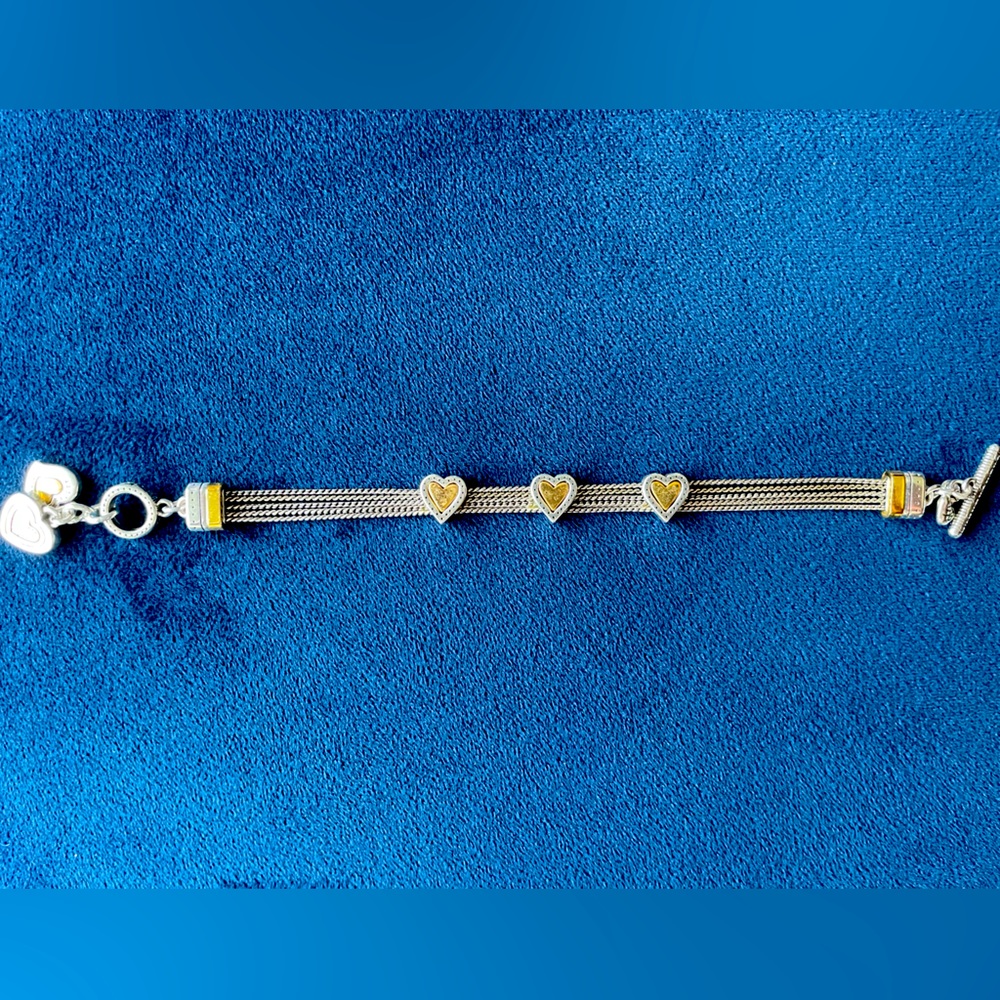 Brighton Two Toned Heart Bracelet